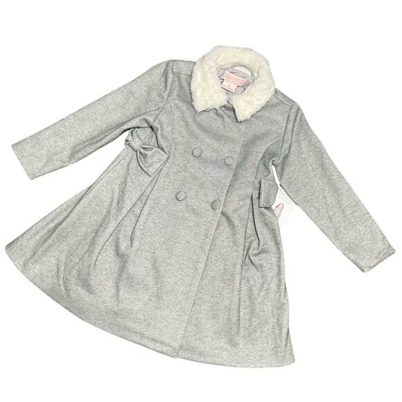Biscotti Collezioni Dress Pea Coat Girls Size 4T Gray NWT - Picture 1 of 9